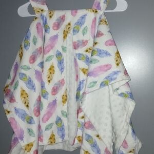 Colorful Feather Print Canopy Cover